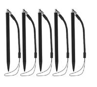 5 lápices capacitivos de plástico con punta dura, con cuerda de resorte, para teléfonos inteligentes y tabletas