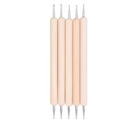 5 lápices de dibujo para trazar patrones, lápices de relieve de doble punta esférica, herramientas de dibujo de doble extremo con mango de madera para modelar arcilla.