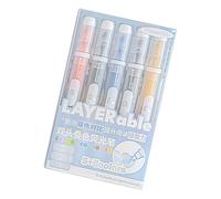 5 lápices de doble punta de varios colores con textura adecuados para una capacidad duradera y comodidad en el trabajo creativo marcador de artista