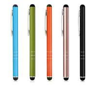 5 lápices táctiles para teléfonos móviles, lápiz capacitivo para iPhone, Samsung Galaxy, Xiaomi, Google Pixel Motorola, tabletas y todos los smartphones, azul, verde, naranja, dorado, negro