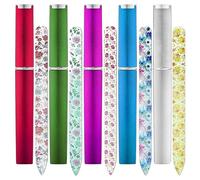 5 limas de uñas de cristal con estuche para uñas naturales, lima de cristal profesional de doble cara para el cuidado de las uñas