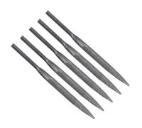 5 limas neumáticas de 5 x 140 mm para herramientas de aire AF-5 AF-10, juego de accesorios pequeños con limas redondas triangulares planas semicirculares, desbarbador de acero (lima semicircular)