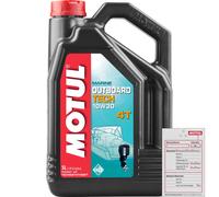 5 Litro MOTUL aceite motor Outboard Tech 4T 10W-30 Api Sj / Sg Nmma Fc-W