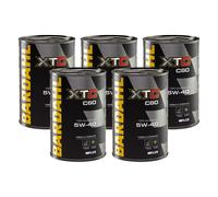 Bardahl - XTC C60 SAE 5W-40 - Aceite de motor para coche, lubricante para motores gasolina o diésel, Fomula 100% sintético, antifricción y antidesgaste, 1 litro