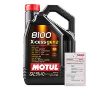 5 Litros MOTUL 8100 X-CESS GEN2 5W-40 Para ACEA A3/B4 API SP BMW MB VW 502.00