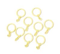 5 llaveros divididos de aleación de 30 mm con cadena, llavero de color caramelo, anillos de metal, conectores de piezas para manualidades, llaves, accesorios de enlace (amarillo claro)