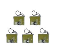 5 llaveros pequeños de PVC para cuadernos, cuadernos en miniatura recargables para llavero, mochilas, abalorios, memopad