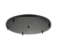5 luces de techo de metal negro de 50 cm redondo con cubierta de alambre, perfecto para luces colgantes y soportes de techo, accesorios de iluminación elegantes