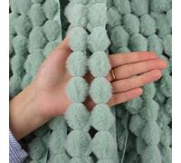5 m de pompones de piel sintética para coser y manualidades, cinta de encaje grande de 3 cm con pompones, flecos, cinta decorativa, para manualidades, ropa, cortinas, disfraces, decoración de costura,