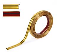 5 m de rodapiés blandos autoadhesivo, protección de bordes de PVC autoadhesivo, protección de bordes dorados para pared, techo, suelo, armarios, azulejos, espejos, bordes