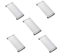 5 manijas de cajón de 96 mm con hebilla oculta plateada, manijas cuadradas de aleación de aluminio con tornillos ocultos para cajones, armarios y armarios.