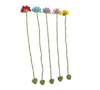 5 marcapáginas de flores hechas a mano con diseño de flores, soporte para páginas de libros, ayuda de lectura para profesores, amantes de los libros, escritores, lectores, marcadores de hilo de