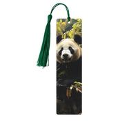 5 marcapáginas de madera con borlas, marcapáginas de madera vintage, árbol de panda, marcadores de libros hechos a mano para leer, marcadores de página, etiquetas colgantes de madera, adorno para los