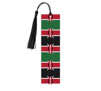 5 marcapáginas de madera con impresión de la bandera de Kenia para hombres y mujeres, regalos para adultos, marcadores de libros para leer y estudiar