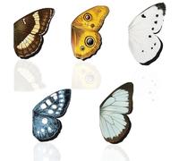 5 marcapáginas de mariposas coloridas con clip de dibujos animados para amantes de los libros, para niños y adultos