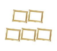5 marcos de resina de varios colores para álbumes pequeños, muebles pequeños seguros para casas de muñecas, accesorios de casa de muñecas, accesorios de fotos en miniatura