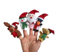 5 Marionetas de Dedo navideñas, 5 Estilos, Reno, muñeco de Nieve, Papá Noel, pingüino, Oso, muñecas de Dedo para Rellenos de Bolsas de Fiesta de Navidad, 1, 8x3 Pulgadas, decoración del hogar