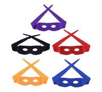 5 máscaras faciales ajustables estilo ninja de Halloween, máscara de ojos para mascarada, accesorios de disfraz de héroe para niños y adultos, carnaval, fiesta de Halloween, cosplay