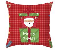 (5) Merry Christmas Pillowcase Throw Pillow for Case Home Decoration Xmas New Year Cushion Cover Farmhouse for Couch Sofa Bedroom Living Room Decor