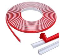 5 Meter Moldura Adhesiva,TPE Molduras de Pared Autoadhesivas,Blanco Moldura Techo,Listón de Terminación Encimera,Molduras Pared para Transiciones en Paredes,Encimeras de Cocina y Bordes de Baño