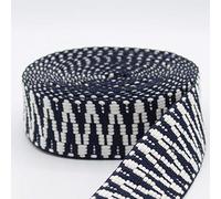 5 metros de correa Ethnic Zig Zag 38 mm blanco/negro 326