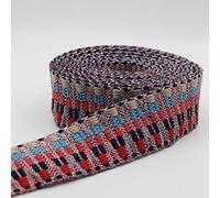 5 metros de correa Ethnic Zig Zag 38 mm rojo/azul 326y