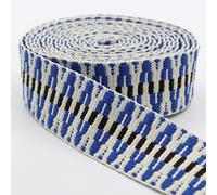 5 metros de correa Ethnic Zig Zag 38mm azul/blanco/negro 335