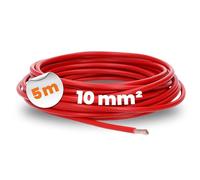 5 metros Lapp 4520045 H07V-K 10 mm² rojo I Cable de cableado I Cable cable cable flexible I PVC Individual Cable I Cable 10 mm2 I Cableado