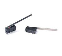 5 microinterruptores de 2/3 pines, NO/NC, miniinterruptor de límite, 5 A, 250 V CA, KW11-3Z, palanca de arco de rodillo, acción rápida, microinterruptores de empuje.(Silver)