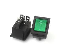 5 microinterruptores KCD4 for ollas y sartenes eléctricas, tamaño barco, tipo balancín, 4/6 pies, 2/3 marchas, kit de botón de encendido (color: 6 pies, 3 marchas, rojo)