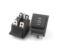 5 microinterruptores KCD4 for ollas y sartenes eléctricas, tamaño barco, tipo balancín, 4/6 pies, 2/3 marchas, kit de botón de encendido (color: 6 pies, 3 marchas, rojo)