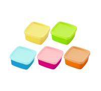 5 minicajas de almacenamiento para ingredientes, cajas de alimentos complementarias, cajas de almacenamiento con tapa, tarros reutilizables (multicolor)