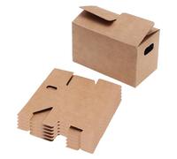 5 minicajas de cartón para mudanza, 8 x 4,4 x 5 cm, modelo de casa de muñecas, caja de cartón portátil, accesorios en miniatura para juegos, colección, mudanza (marrón)