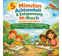 5 Minuten Achtsamkeit & Entspannung für Kinder von 4-8 Jahren: Ein Schritt-für-Schritt Mini-Guides mit Achtsamkeitsübungen und Ausmalseiten für kleine Momente der Ruhe (Gefühle erkennen)