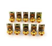 5 mm 10pcs Clips Tornillo de Resorte Tuercas Universal Fit para S1000RR 4 S1000R S1000XR R1200RS G310R R1200GS F800GS F700GS RESPETRA DE REESPLEJO del Parte(Gold)