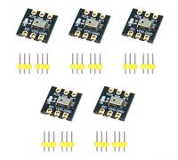 5 módulos de micrófono omnidireccionales para INMP441 con interfaz I2S de 24 bits, 61 dBA SNR y sensibilidad de -26 dBFS, respuesta de frecuencia plana de 60 Hz a 15 kHz, bajo consumo de energía