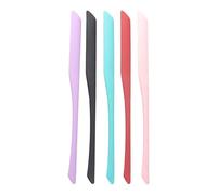 5 moldes de resina de silicona con mango de agitador de cristal epoxi, mezclado, colorido, práctico, para hacer joyas, kit largo
