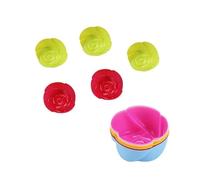 5 moldes de silicona para tartas, magdalenas, pudín, moldes para hornear, utensilios para hornear, modelo de pasteles (rosa, 5 piezas)