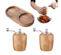 5 molinillos de pimienta recargables, molinillos de pimienta, sales, agitadores manuales de madera recargables para molinillos de sal y pimienta, artículos de mesa, regalos para tu cocina Delr