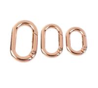 5 mosquetones con Resorte Ovalado y Anillo tórico - Hebilla metálica Que se Abre for Correas de Bolsos, llaveros y Colgantes(Rosegold,13mm)
