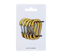 5 mosquetones multiusos, accesorios ligeros, llavero de aluminio, mosquetón para entusiastas del aire libre, Gold