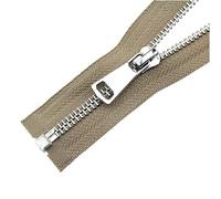 5 nº 60/70/80/90/100/120 / 150cm Open-End cerradura auto de Platino cremallera del metal de color caqui # 5, 60cm