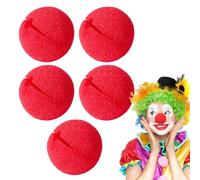 5 narices de payaso rojo, nariz de payaso rojo, nariz de payaso rojo de espuma, narices rojas para carnaval, Halloween y fiestas temáticas, accesorios de disfraz para payaso, circo y día de la nariz