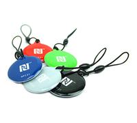 5 NFC Tag Pegatina, 30 mm, NXP NFC Chip, 180 Byte, Ideal para Dispositivos de/Control de Perfil (WiFi, Bluetooth, Aplicaciones) - con Todos los teléfonos NFC compatibles