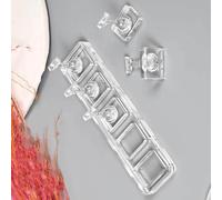 5 o 10 espacios Ninguno Estante de exhibición de uñas magnéticas Construcción de acrílico transparente para capacitación en manicura y por menor Transparente Ninguno Soporte de uñas