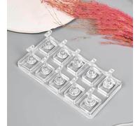 5 o 10 espacios Ninguno Estante de exhibición de uñas magnéticas Construcción de acrílico transparente para capacitación en manicura y por menor Transparente Ninguno Soporte de uñas