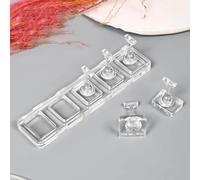 5 o 10 espacios Ninguno Estante de exhibición de uñas magnéticas Construcción de acrílico transparente para capacitación en manicura y por menor Transparente Ninguno Soporte de uñas