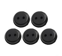 5 ojales de goma negra de 2 agujeros para montaje de línea de combustible en recortadora, cortacésped, cortador de cepillo y engranaje pequeño similar (5 piezas)