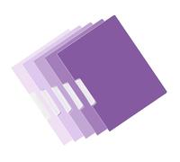 5 organizadores de archivos protectores de papel con apertura lateral, 50 hojas, carpetas de informes, juego de carpetas de gestión