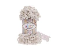 5 ovillos de lana suave Alize para bebé, 100 % micropoliéster, 100 g, 9 m, color marfil 599